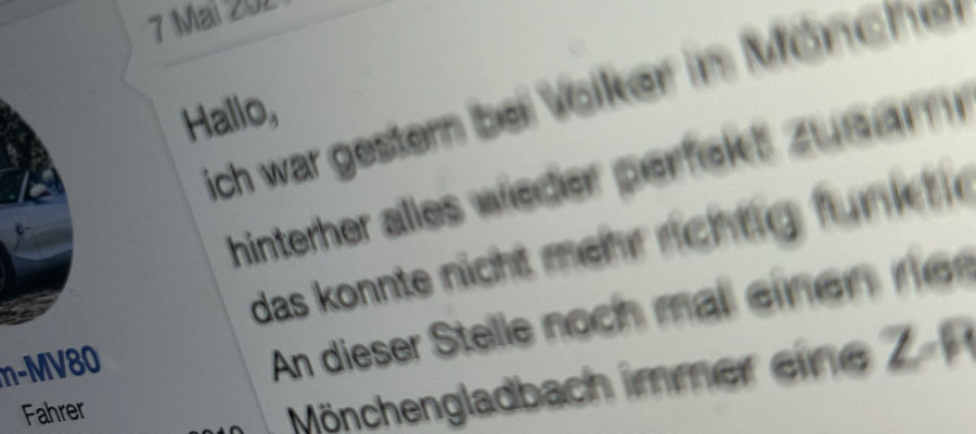 Bildschirmfoto eines BMW-Z4-Internetforums